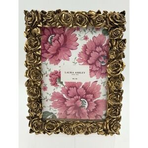 Laura Ashley Ornate Gold Rose Picture Frame 5x7 Baroque Rococo Hollywood Regency